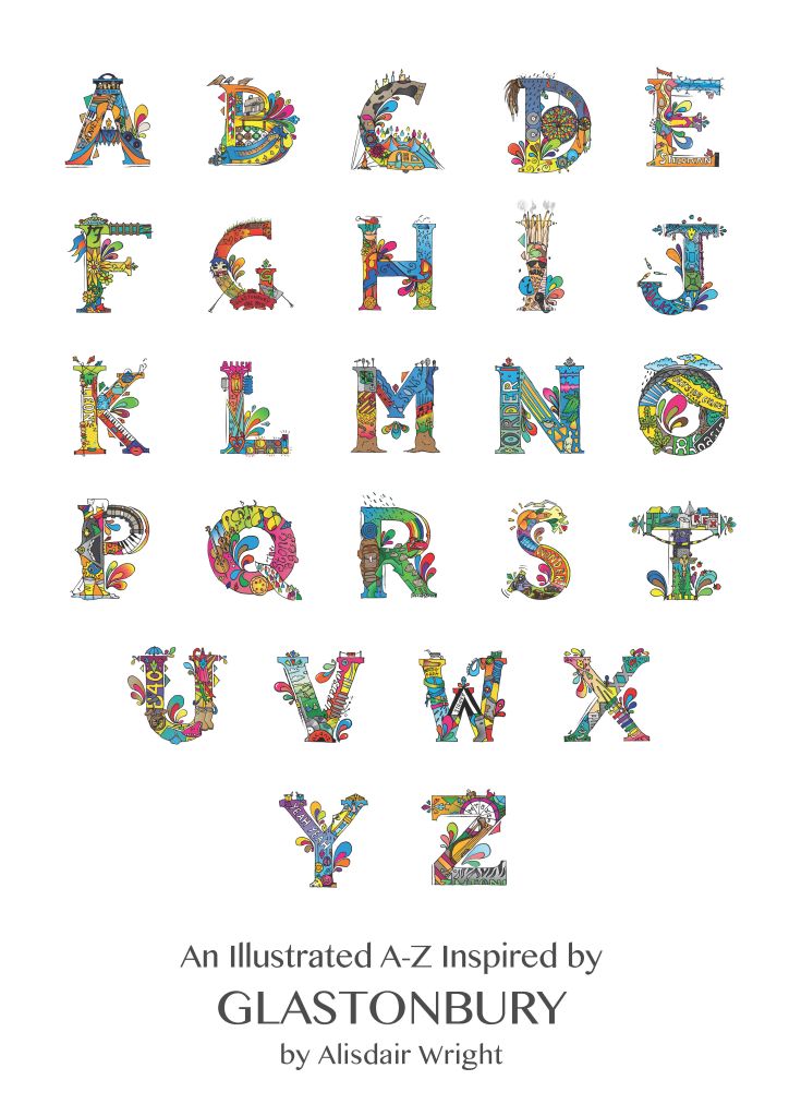 Glastonbury Alphabet Poster