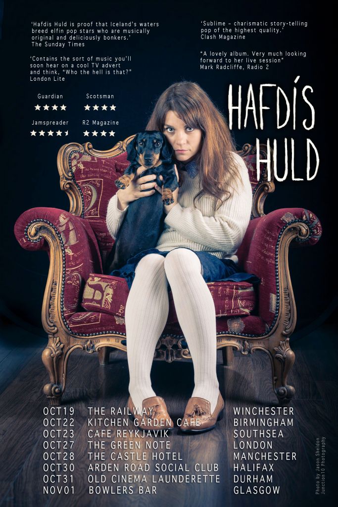 Tour poster for Hafdis Huld. Photo credit: Jason Sheldon @junction10 Photography